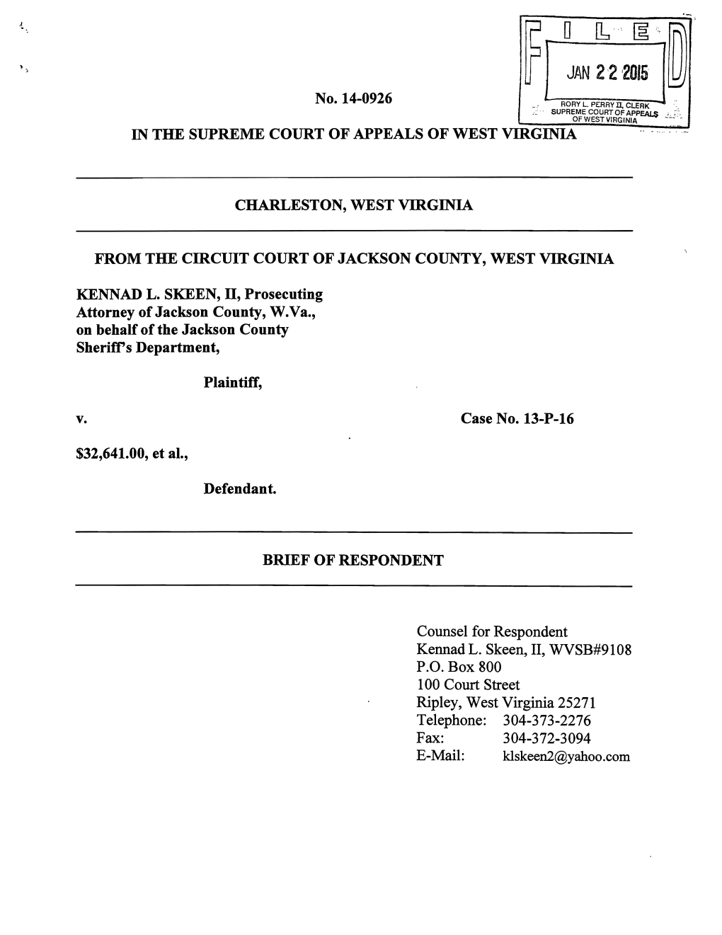 Respondent's Brief, Herbert and Sharon Messer V. Jackson County