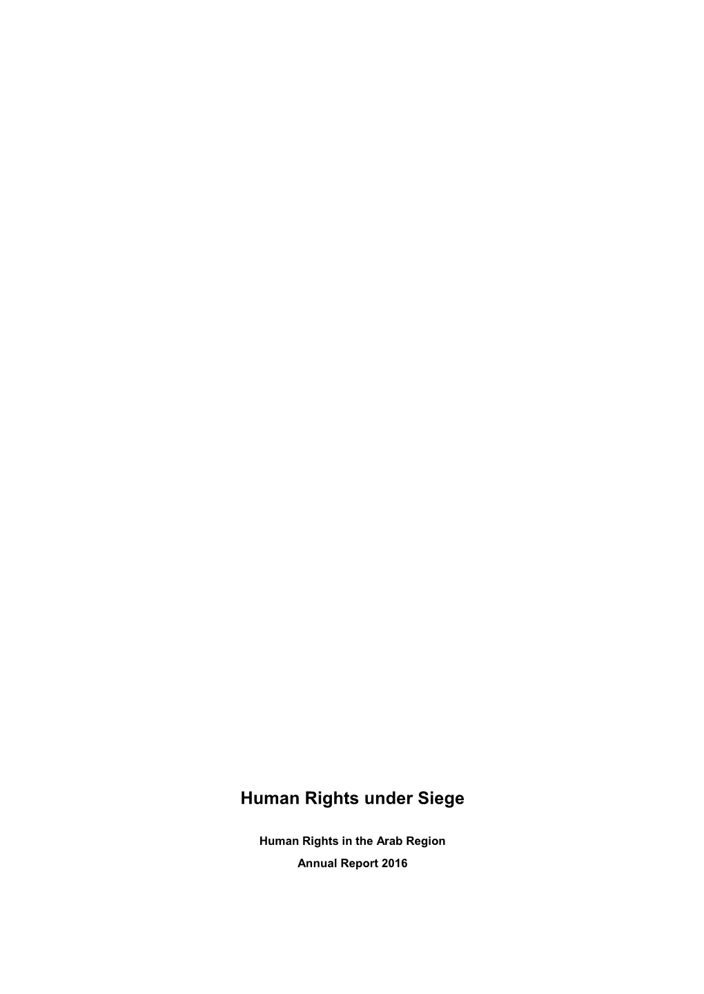Human Rights Under Siege