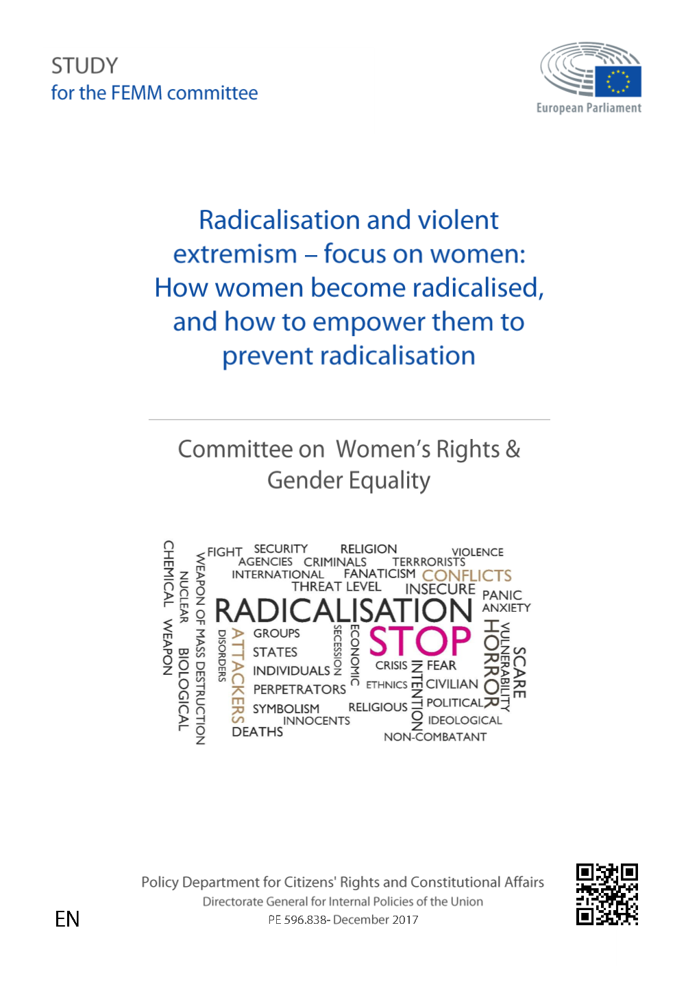 Study on Radicalisation and Violent Extremism – Focus on Women