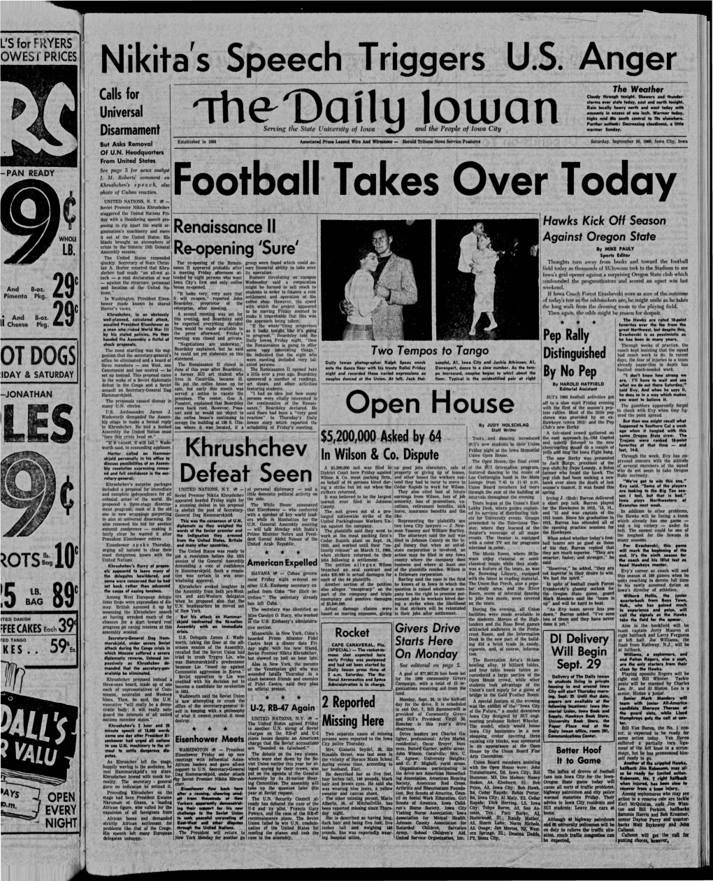 Daily Iowan (Iowa City, Iowa), 1960-09-24