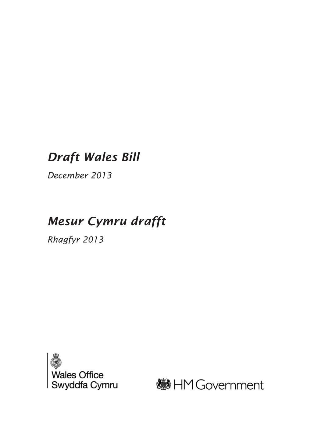 Draft Wales Bill Mesur Cymru Drafft