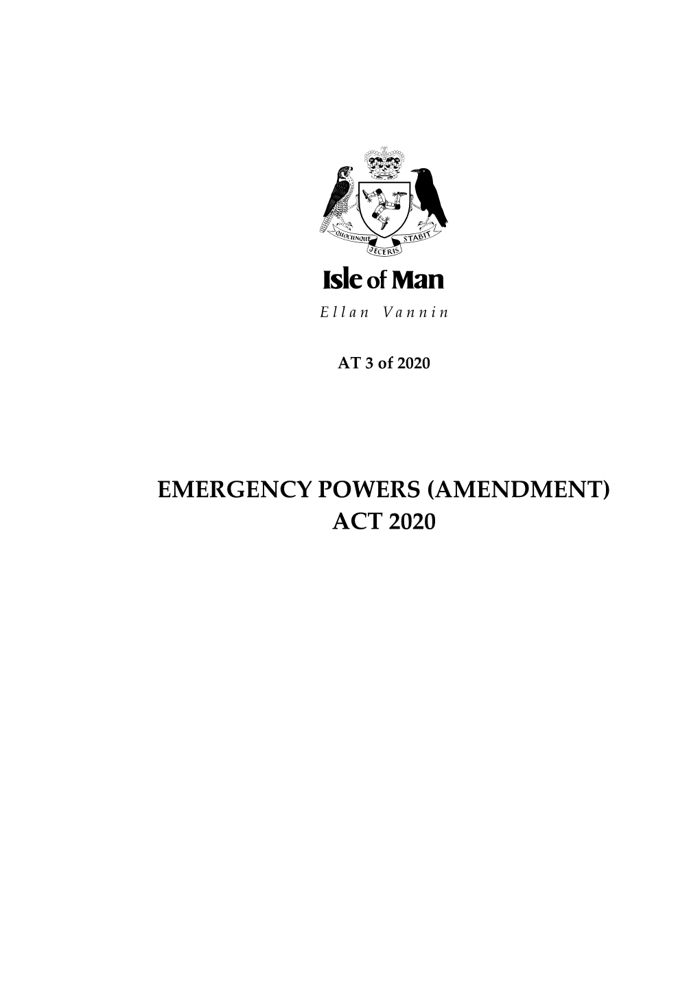 Emergency Powers (Amendment) Act 2020