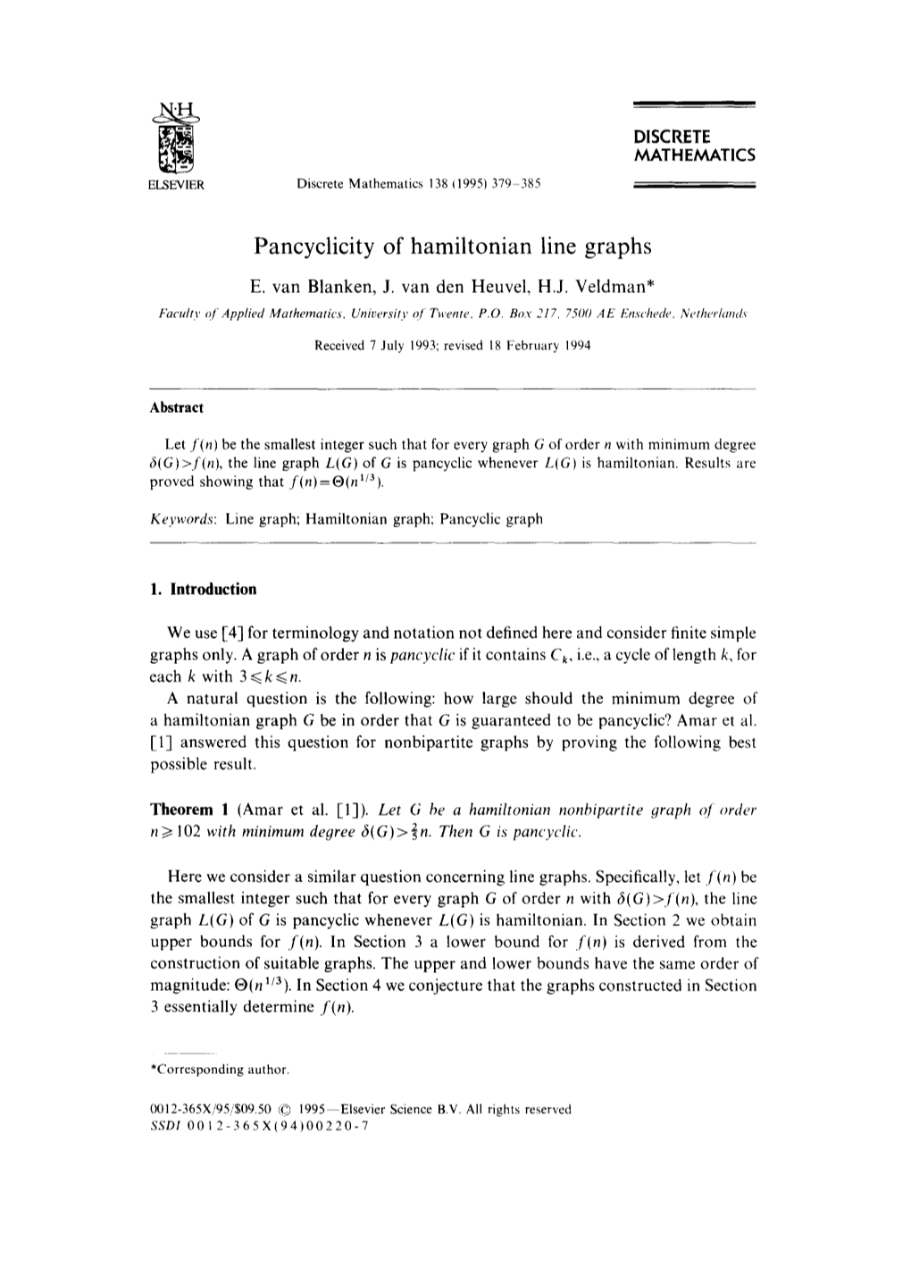 Pancyclicity of Hamiltonian Line Graphs