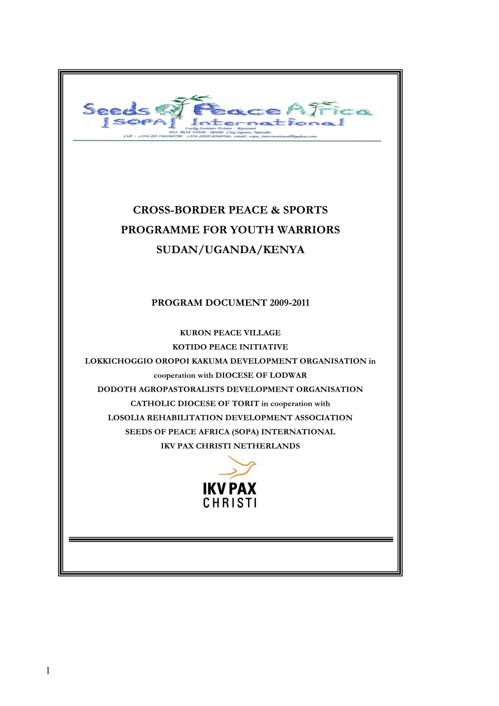 Program Document Cross-Border Peace