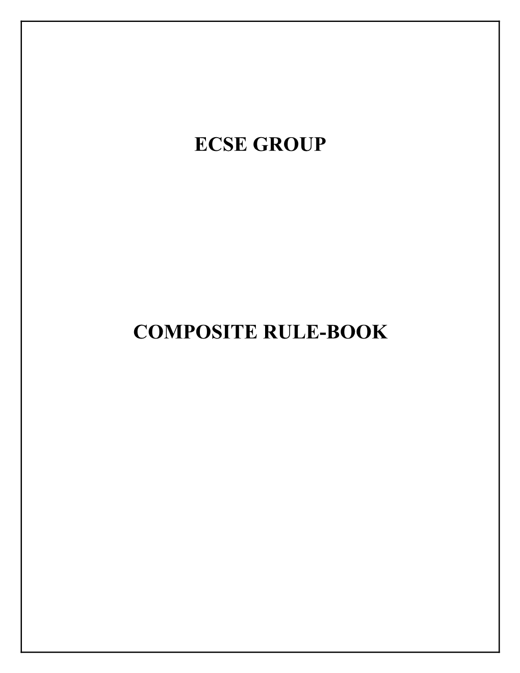ECSE Composite Rule Book