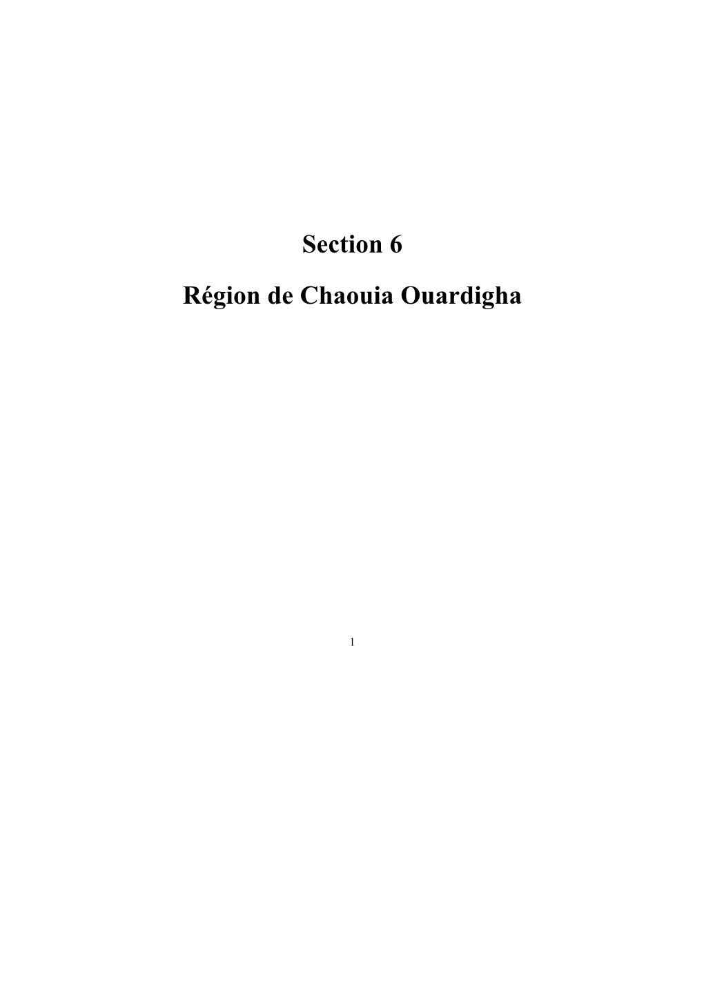 Section 6 Région De Chaouia Ouardigha