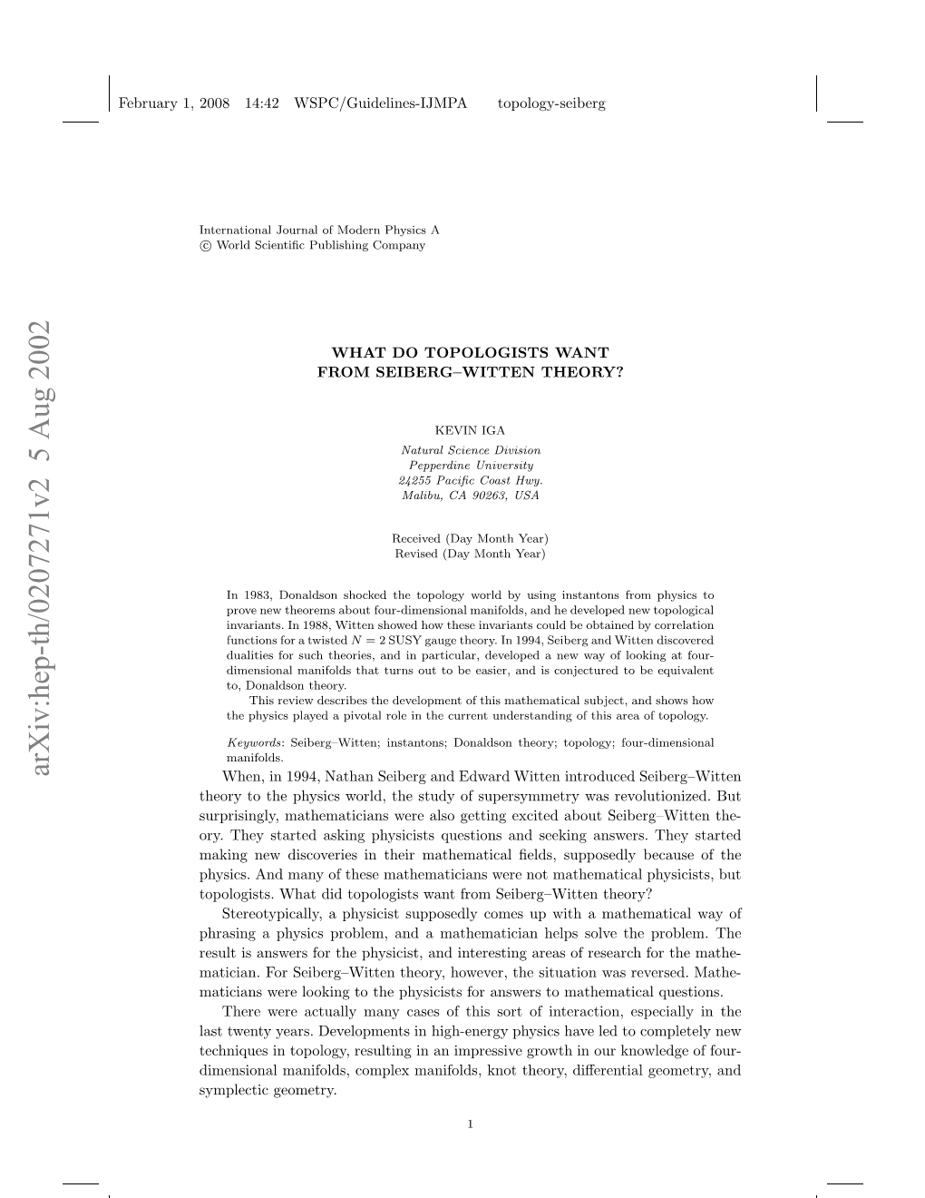 What Do Topologists Want from Seiberg--Witten Theory?(A Review Of