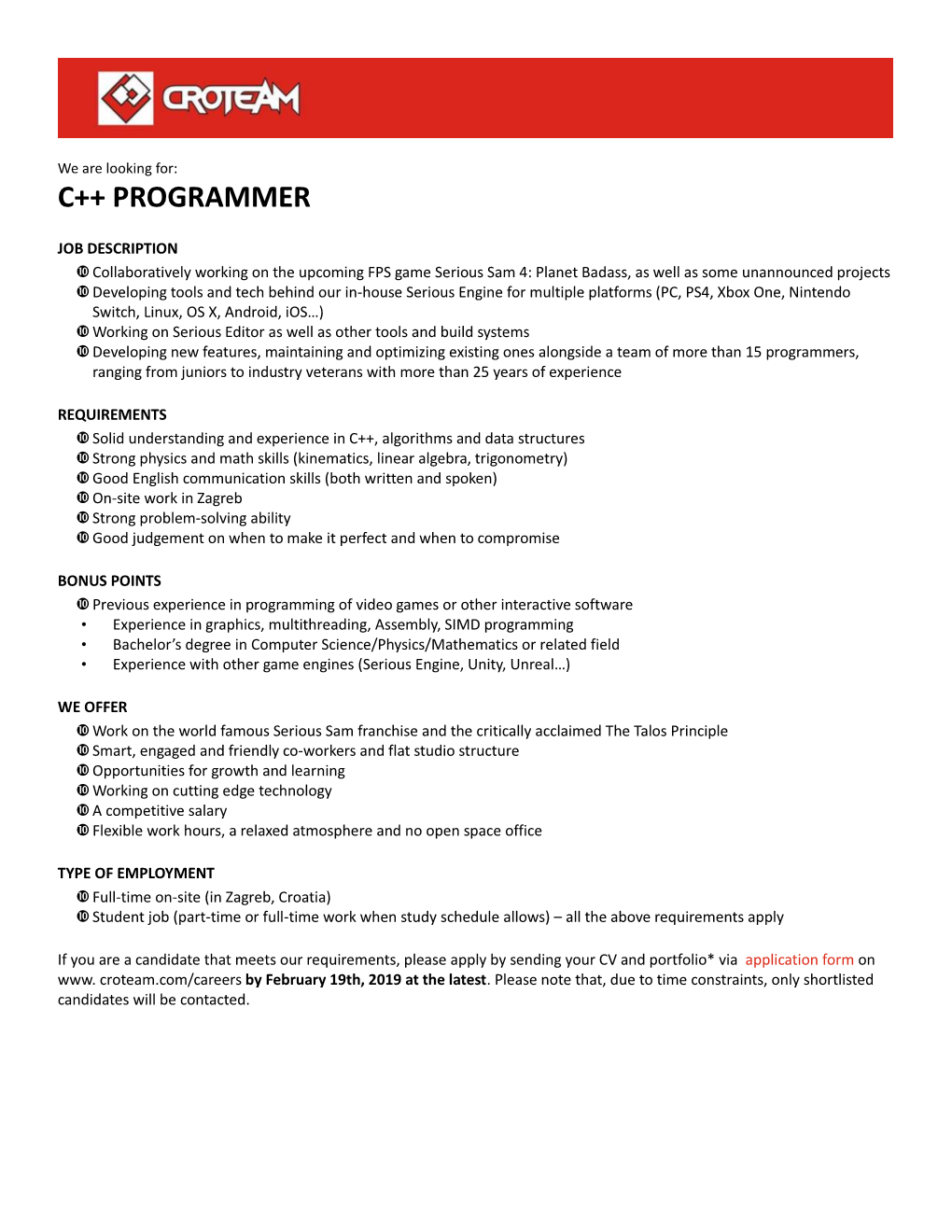 C++ Programmer