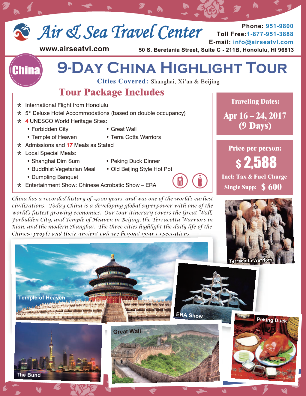 9-Day China Highlight Tour