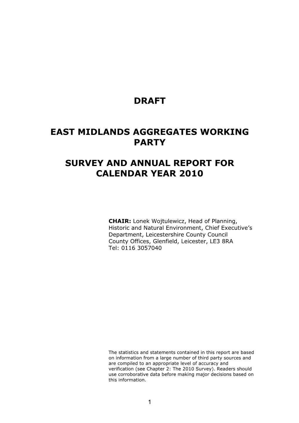 East Midlands Aggregates Working Party