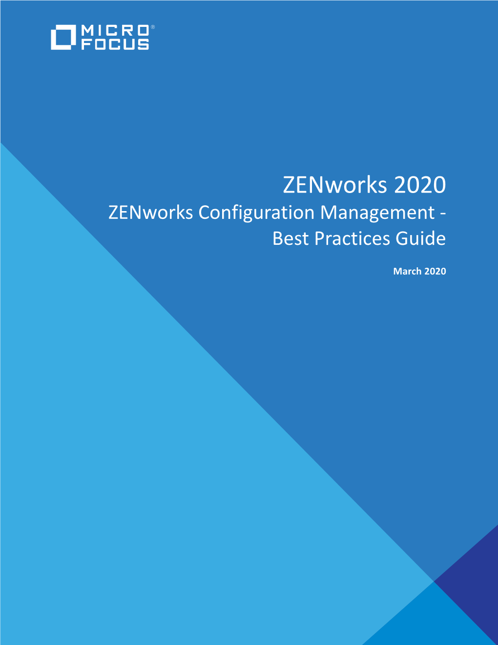 Zenworks Configuration Management - Best Practices Guide