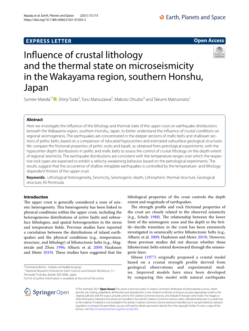 Influence of Crustal Lithology and the Thermal State on Microseismicity In