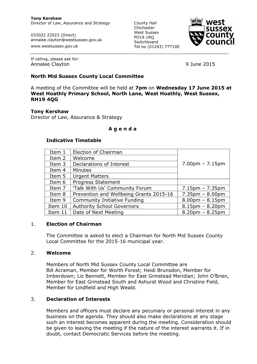 Agenda 17.06.15 North Mid Sussex