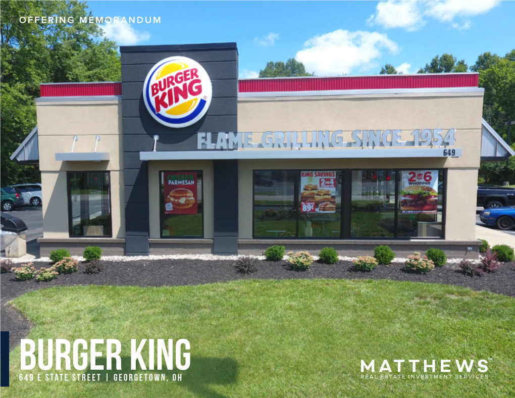 Burger King ™ 649 E State Street | Georgetown, OH Burger King, Georgetown, OH | 1 ™