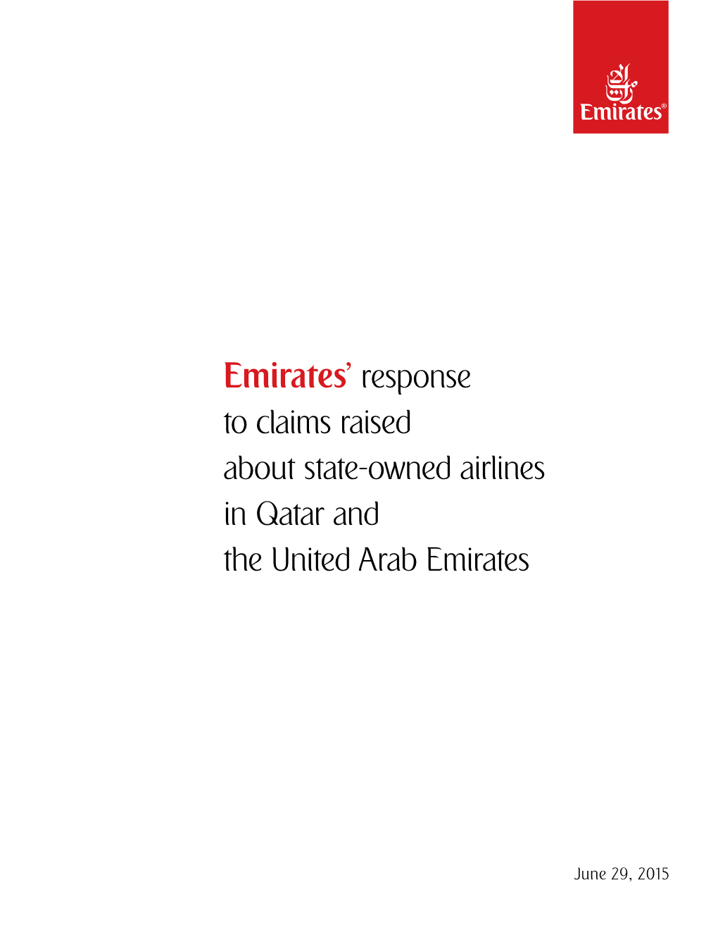Emirates' Response