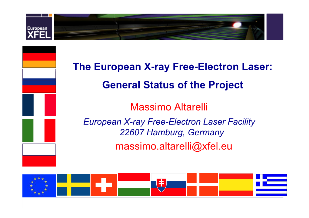 Massimo Altarelli the European X-Ray Free-Electron