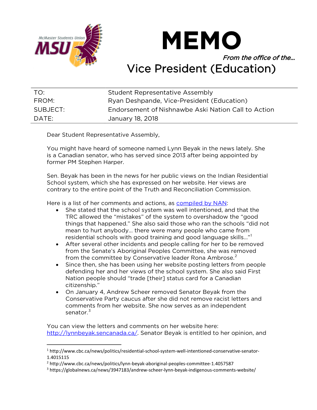 Vice President (Education)