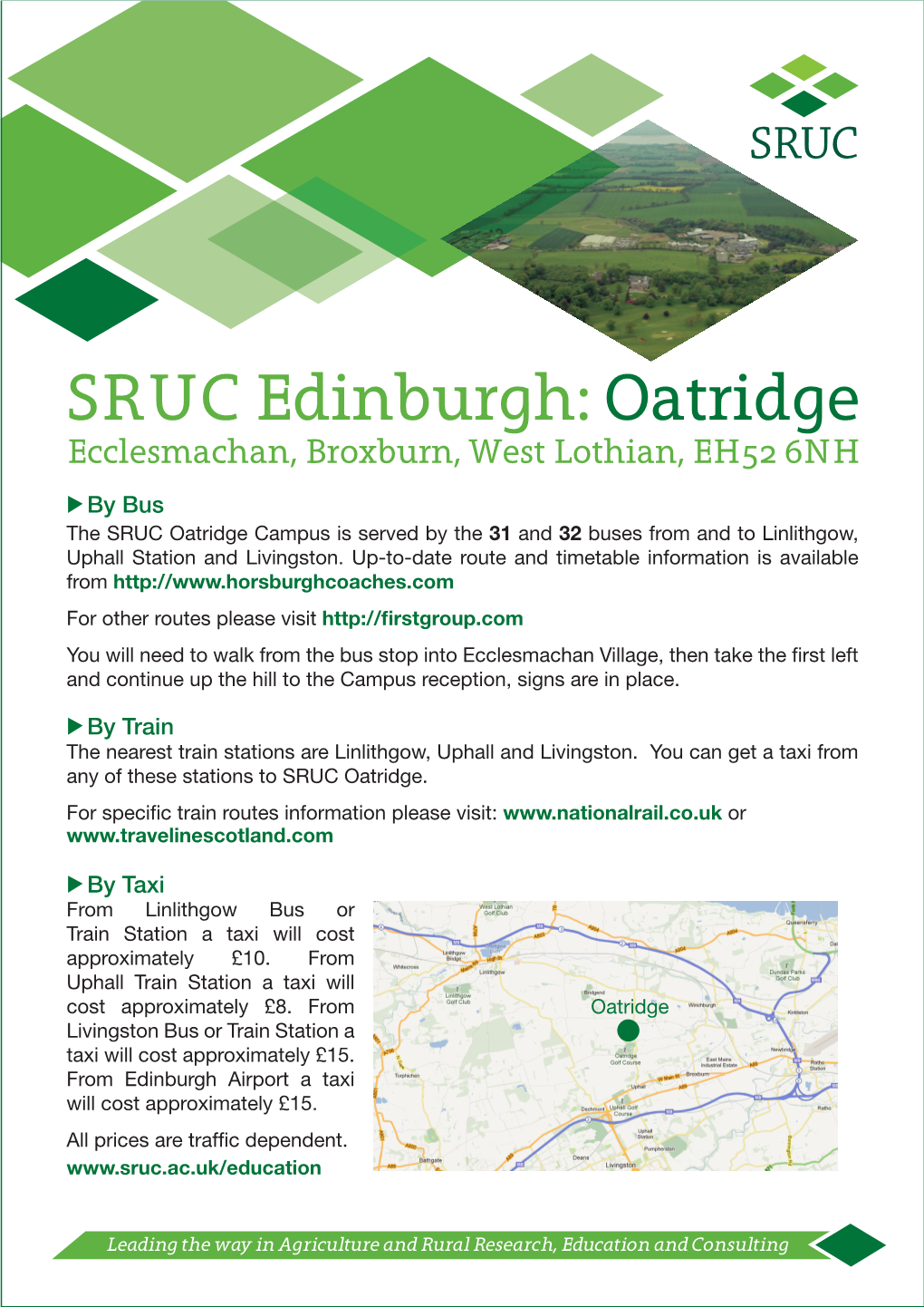 SRUC Oatridge Directions.Indd