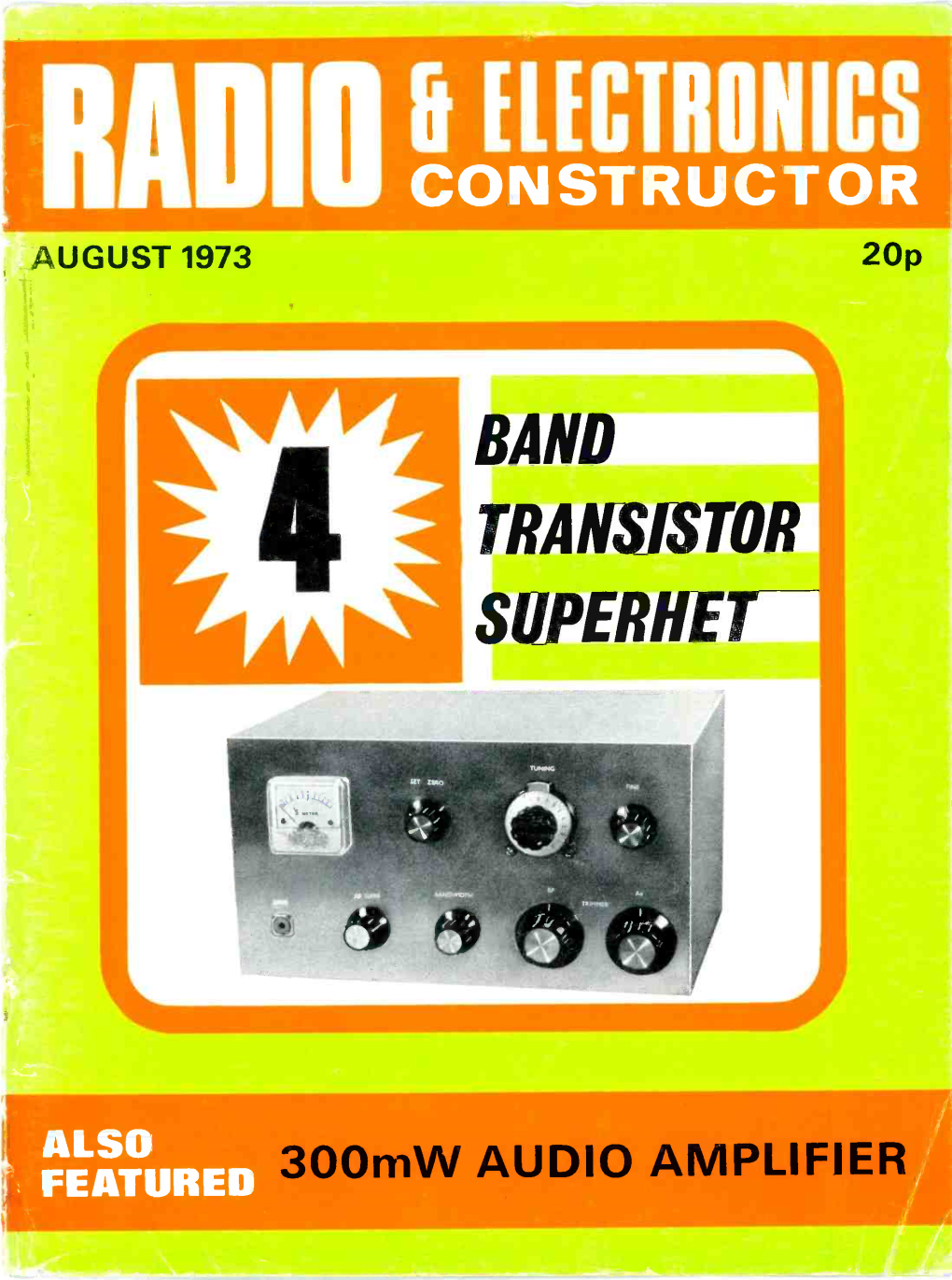 H RICH ICS RA OCONSTRUCTOR AUGUST 1973 20P