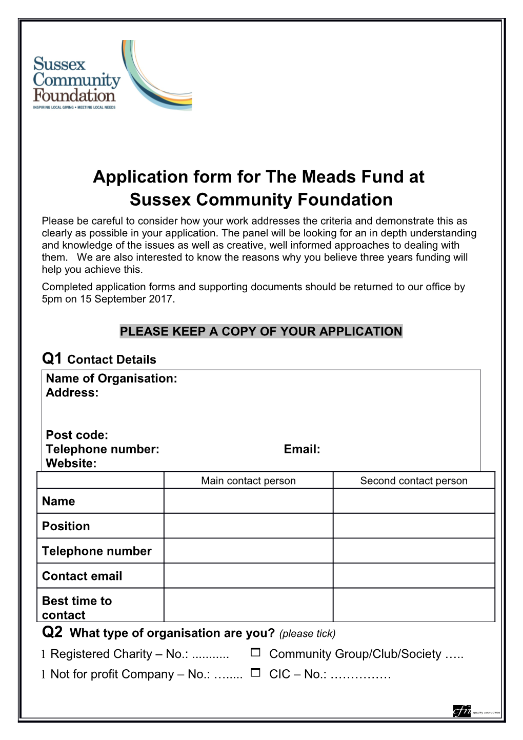 Amendments to Application Form s1