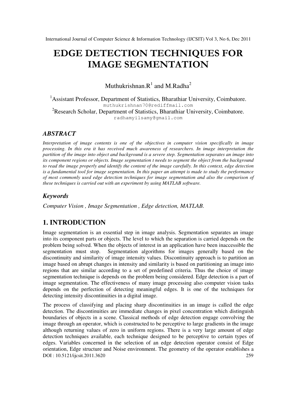 Edge Detection Techniques for Image Segmentation