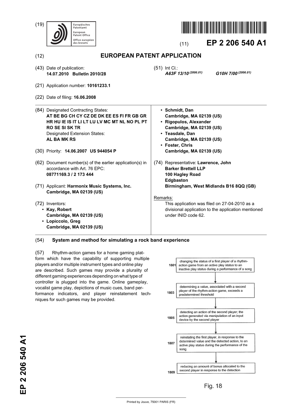 System and Method for Simulating a Rock Band Experience