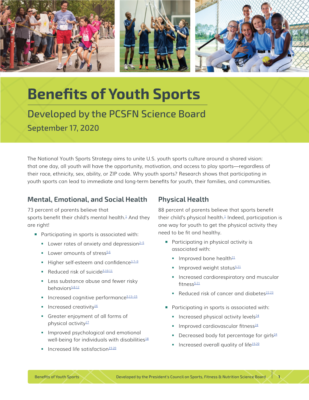 Benefits of Youth Sports