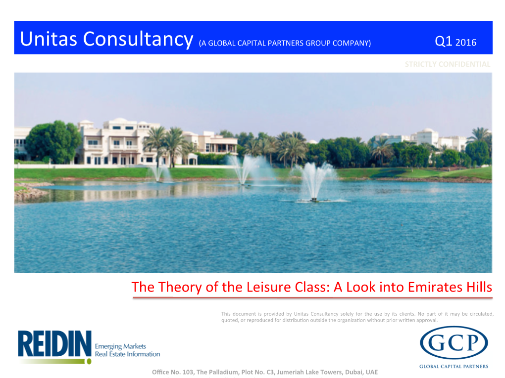 The Theory of the Leisure Class: a Look Into Emirates Hills