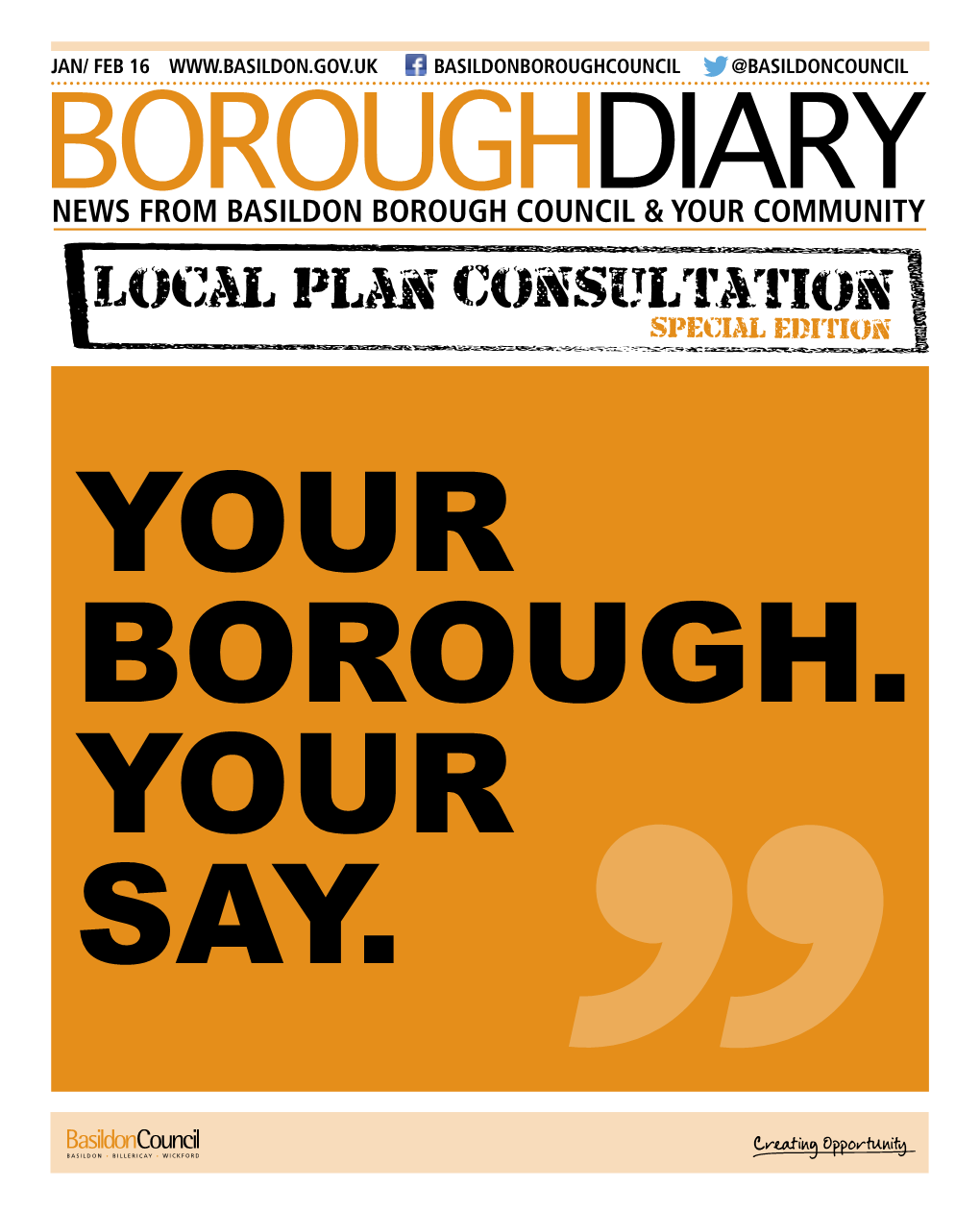 Local Plan Consultation Special Edition YOUR BOROUGH