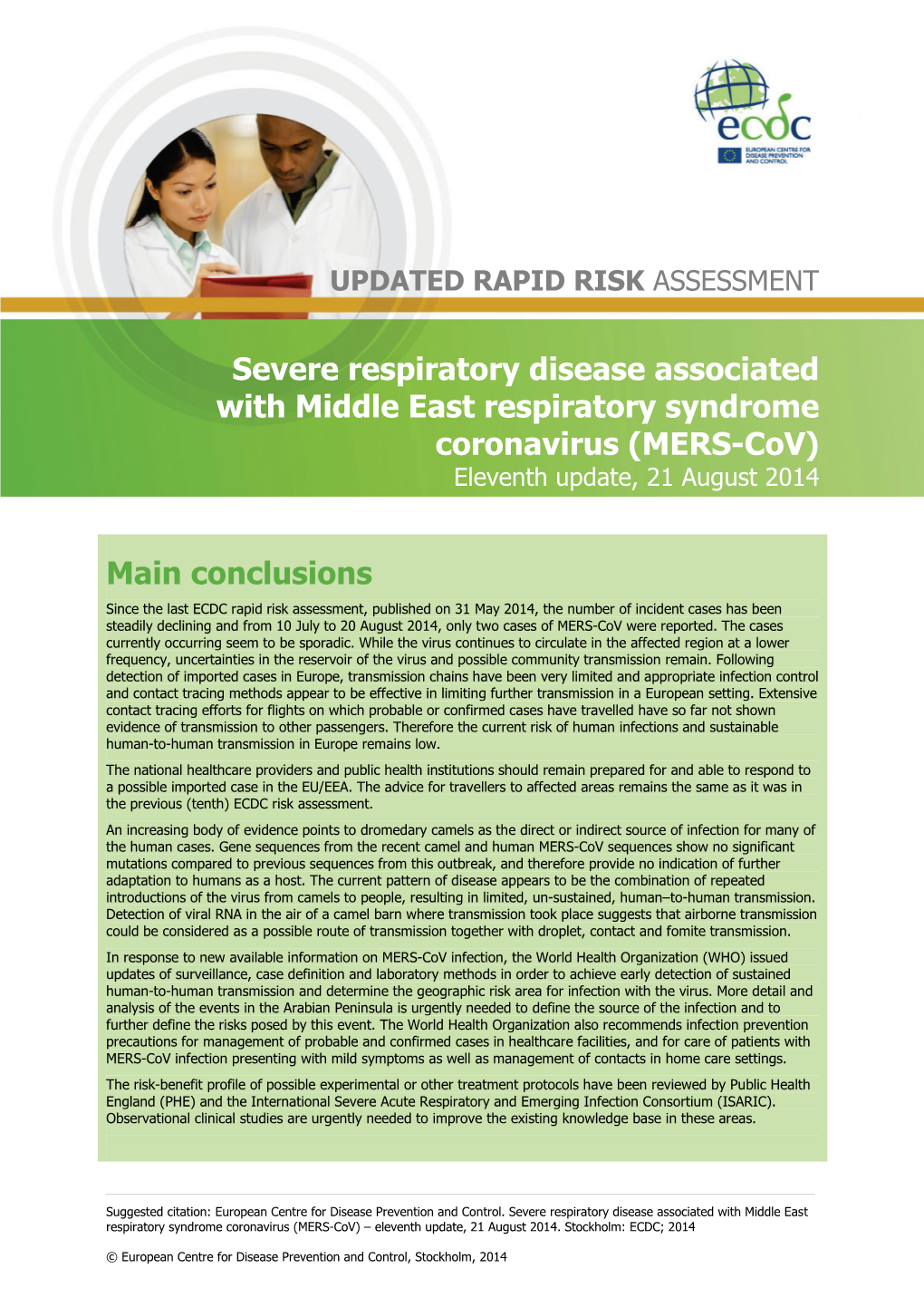 30-07-2014-RRA-Middle East Respiratory Syndrome Coronavirus