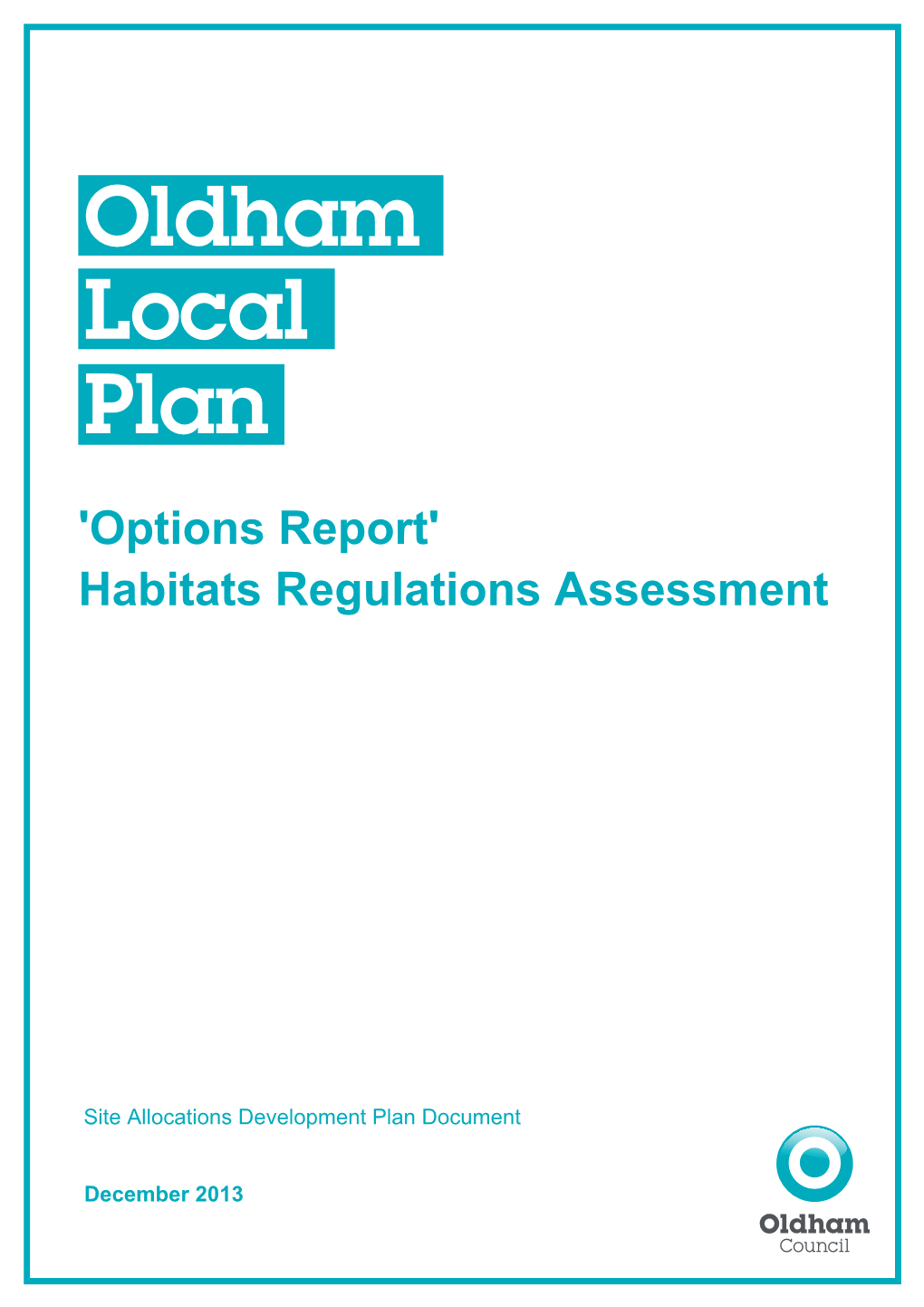 Screening Opinion on the Impact of the Oldham MBC Air Quality