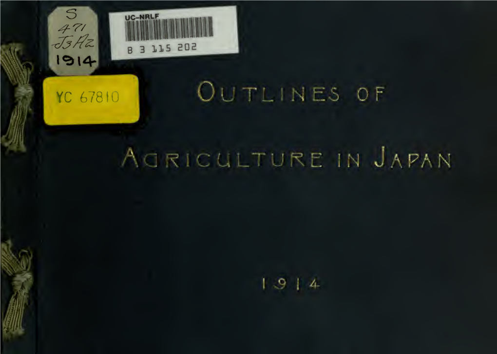 Outlines of Agriculture in Japan