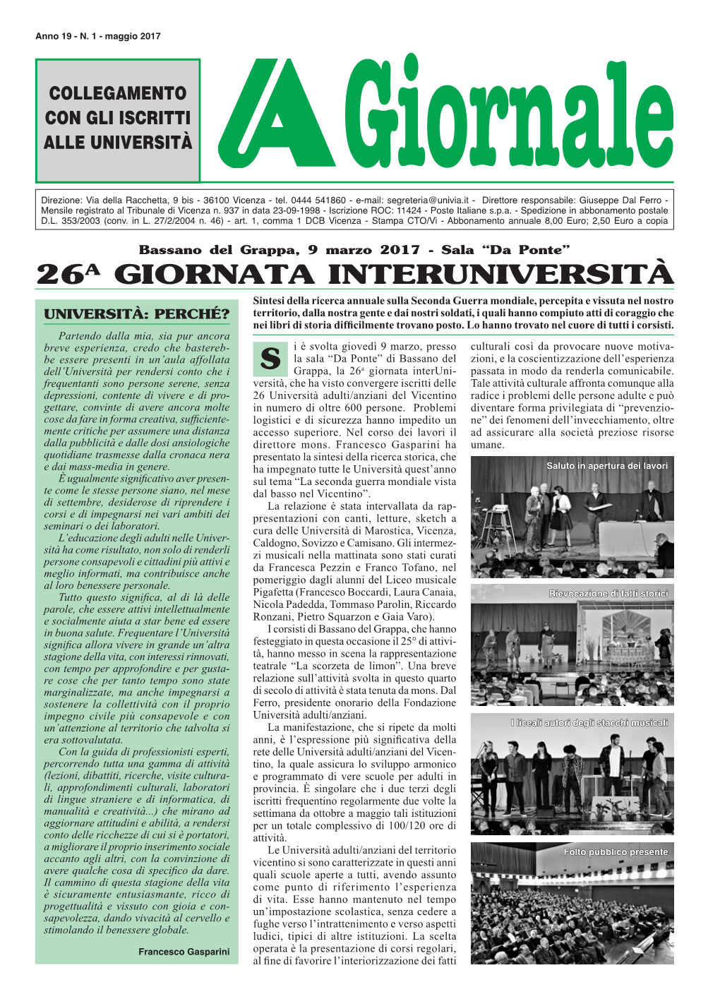 26A Giornata Interuniversità