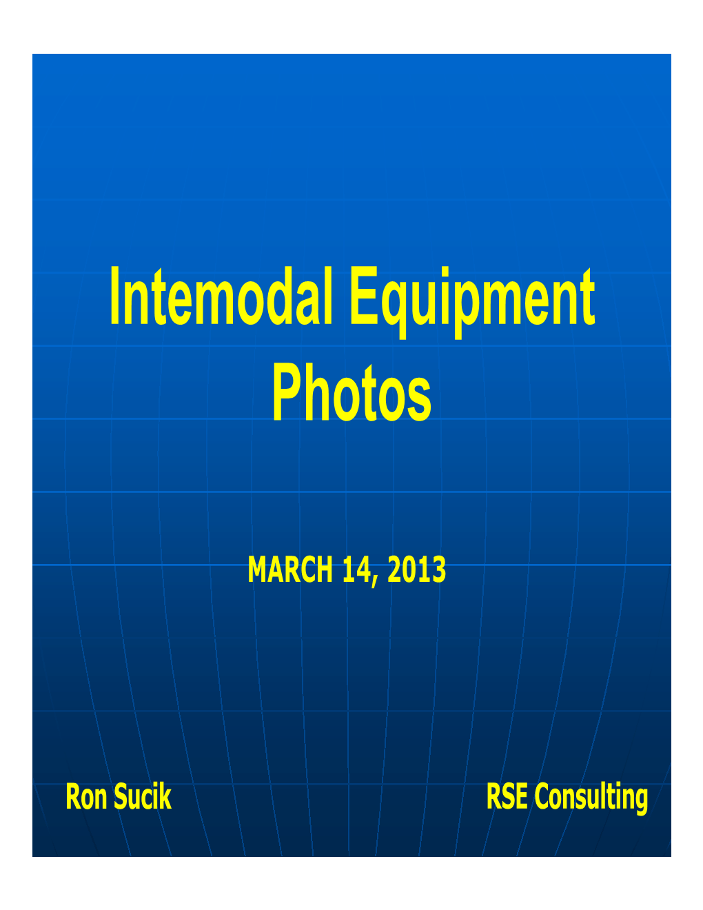 Intermodal Equipment Photos