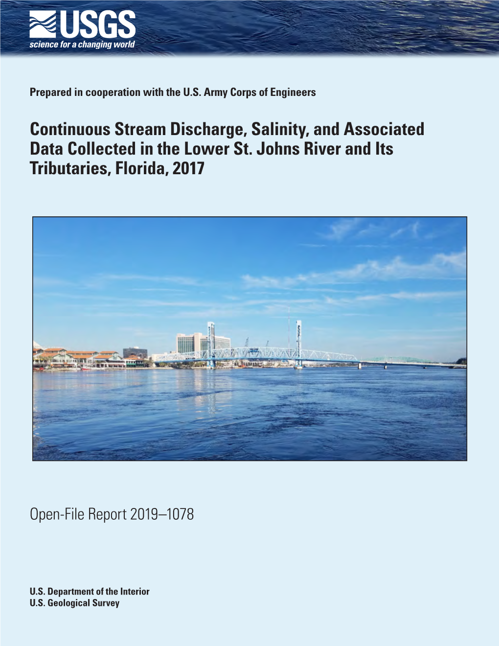 Continuous Stream Discharge, Salinity, and Associated Data Collected in the Lower St