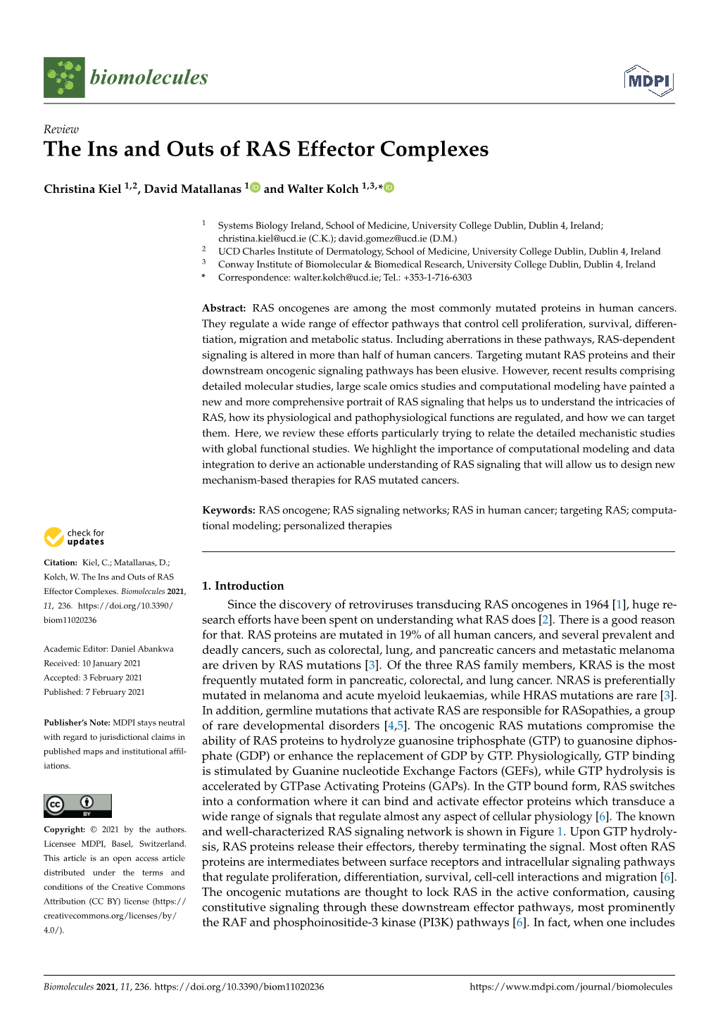 The Ins and Outs of RAS Effector Complexes