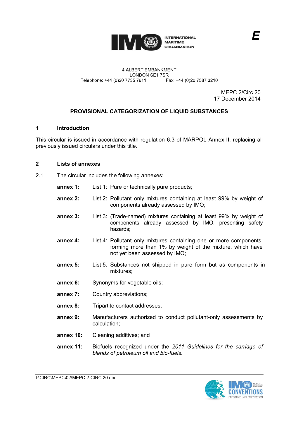 MEPC 2-Circ 20