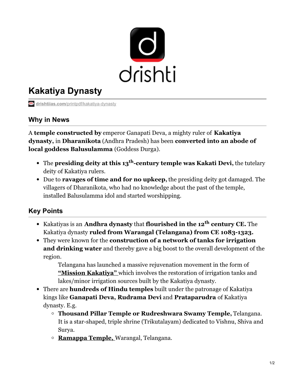 Kakatiya Dynasty