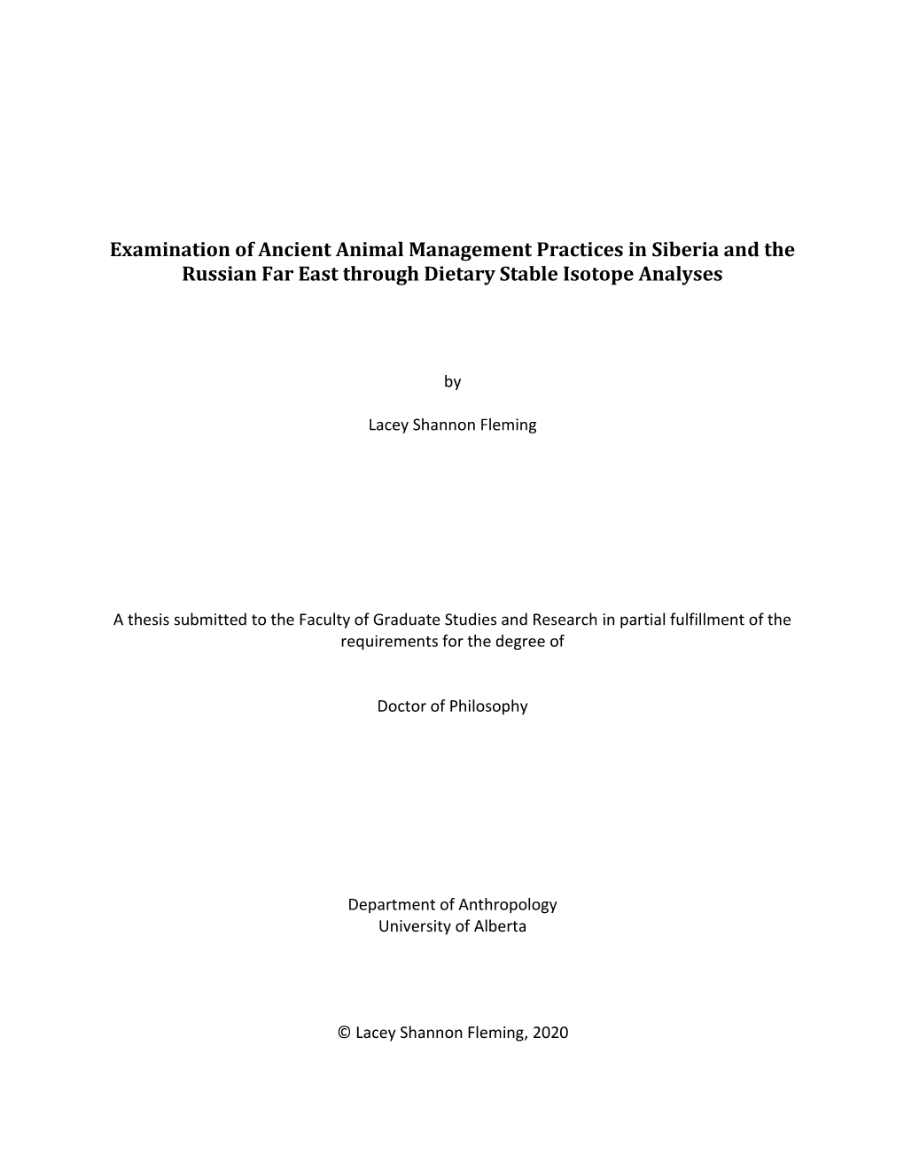 Examination of Ancient Animal Management Practices in Siberia and the Russian Far East Through Dietary Stable Isotope Analyses