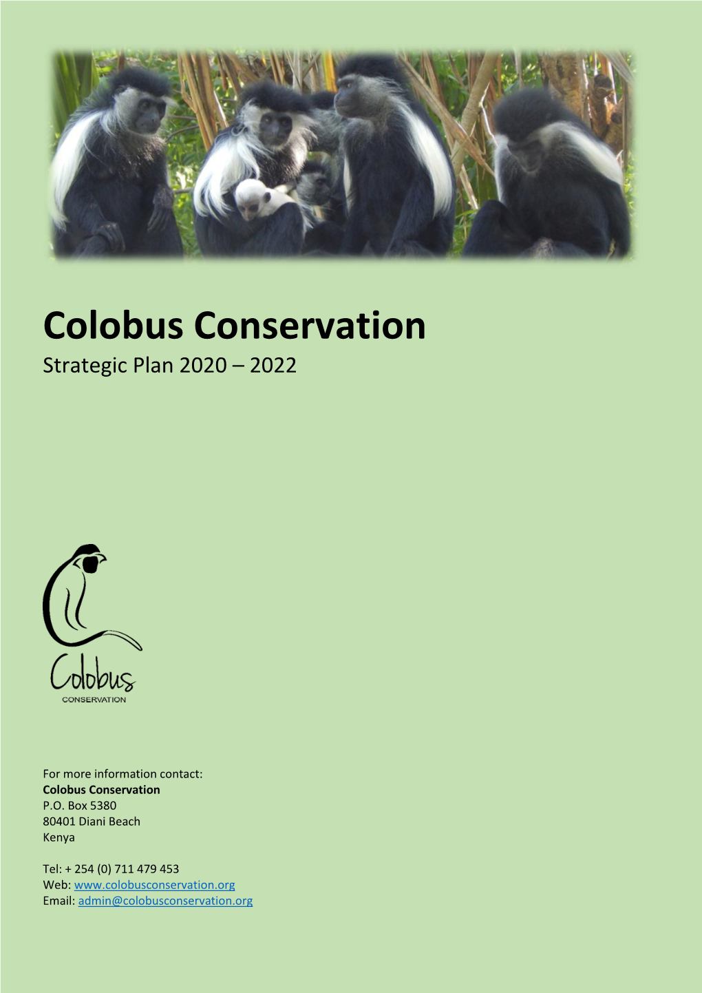 Colobus Conservation Strategic Plan 2020 – 2022