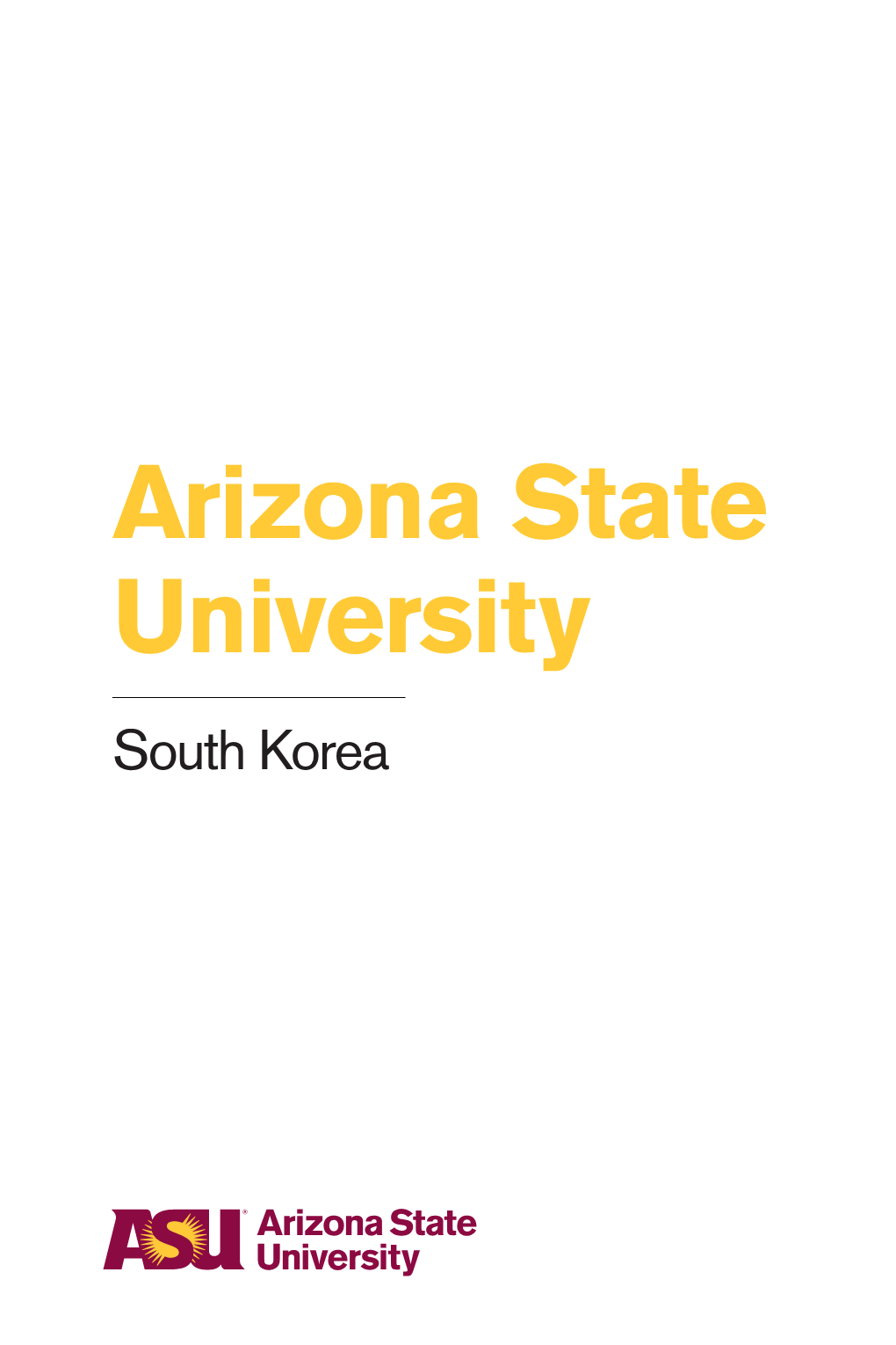 ASU in South Korea (PDF)