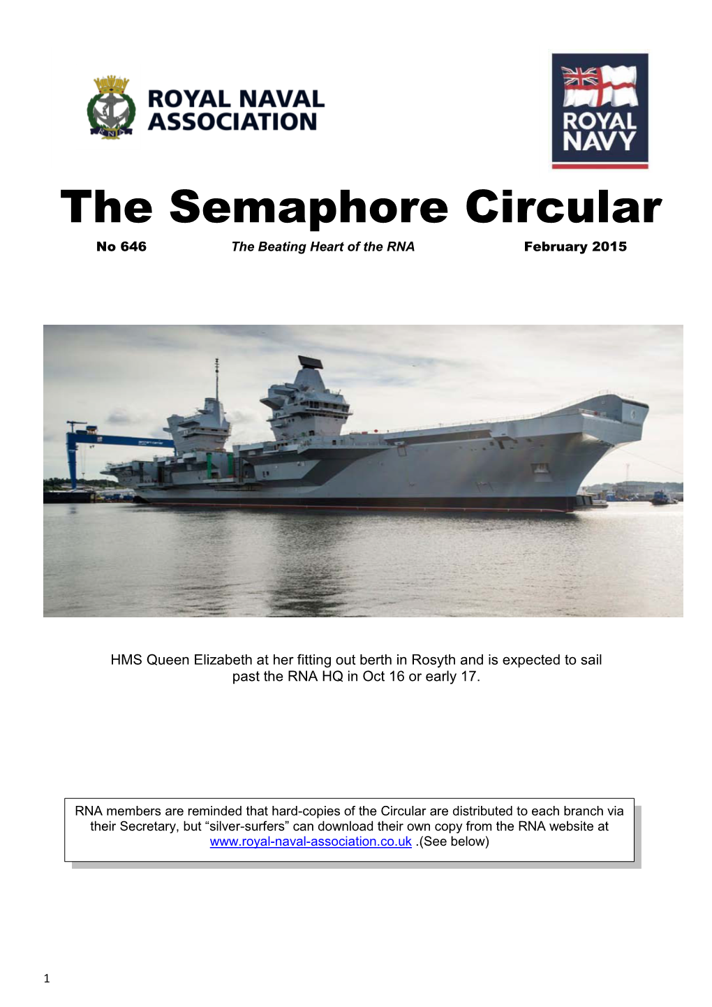 The Semaphore Circular No 646 the Beating Heart of the RNA February 2015