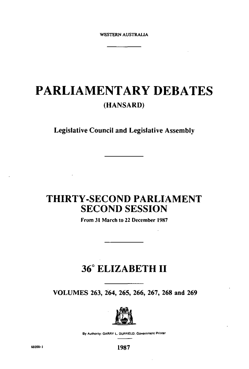 Parliamentary Debates (Hansard)