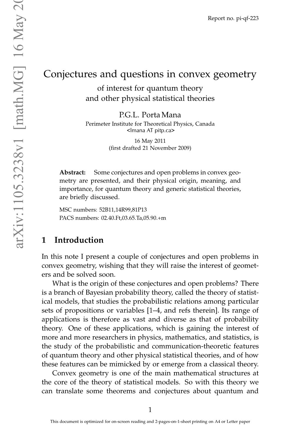 Conjectures and Questions in Convex Geometry