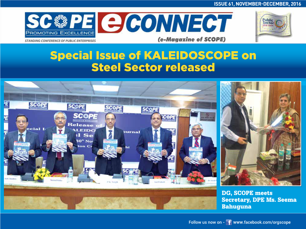 Special Issue of KALEIDOSCOPE on Steel Sector Released