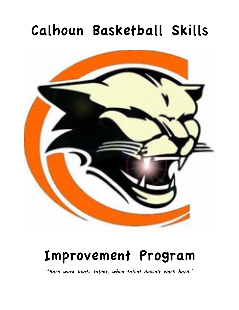 Calhoun Basketball Skills Improvement Program