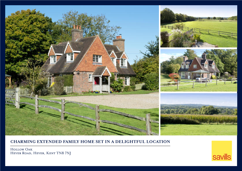 Hollow Oak Hever Road, Hever, Kent TN8 7NJ with Far Reaching Views Towards Hever and Excellent Equestrian Facilities