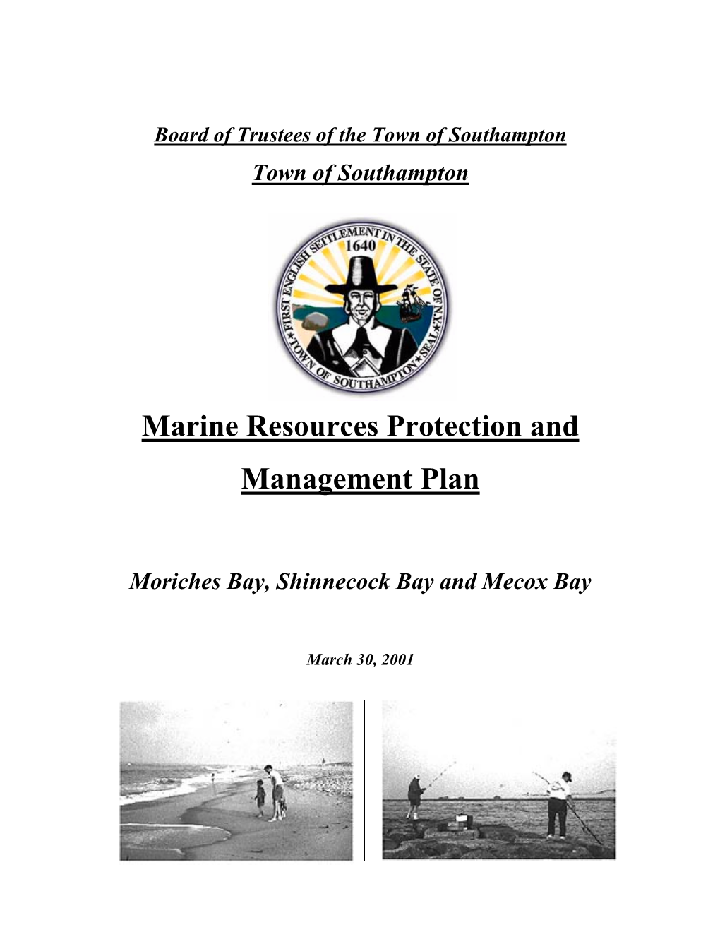 Marine Resources Protection and Management Plan