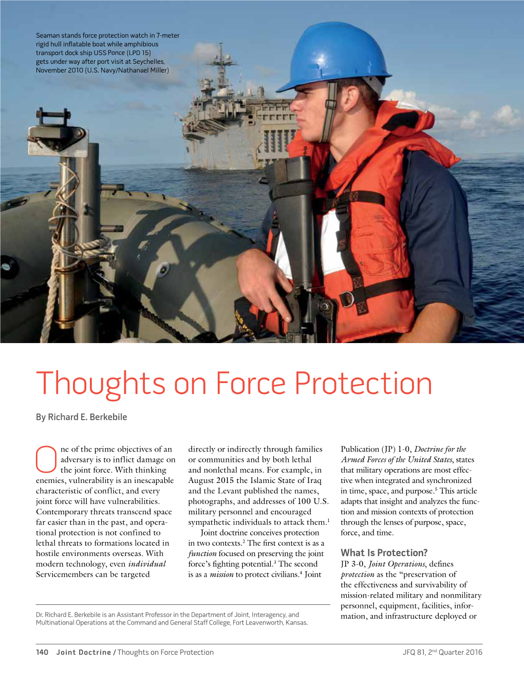 Thoughts on Force Protection