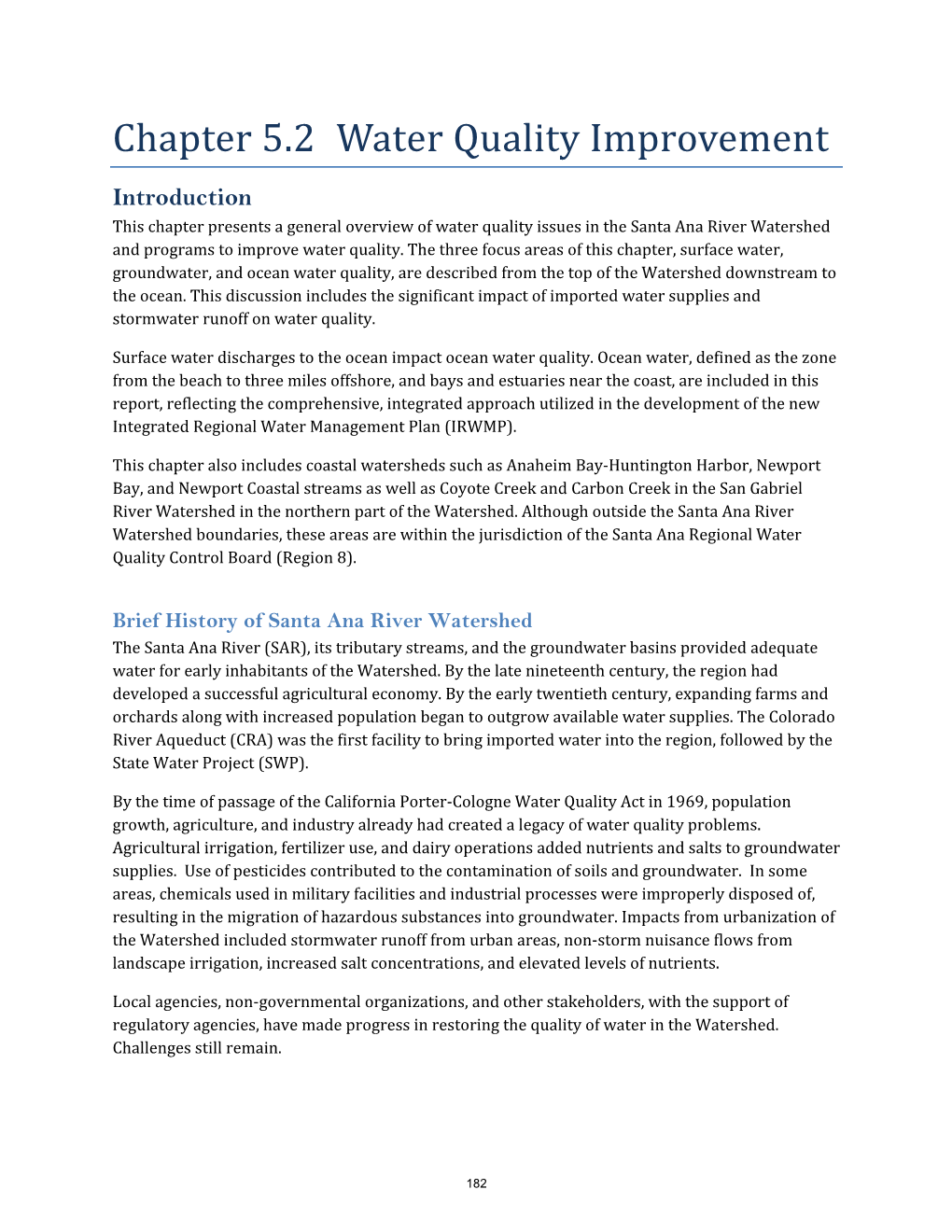 Chapter 5.2 Water Quality Improvement